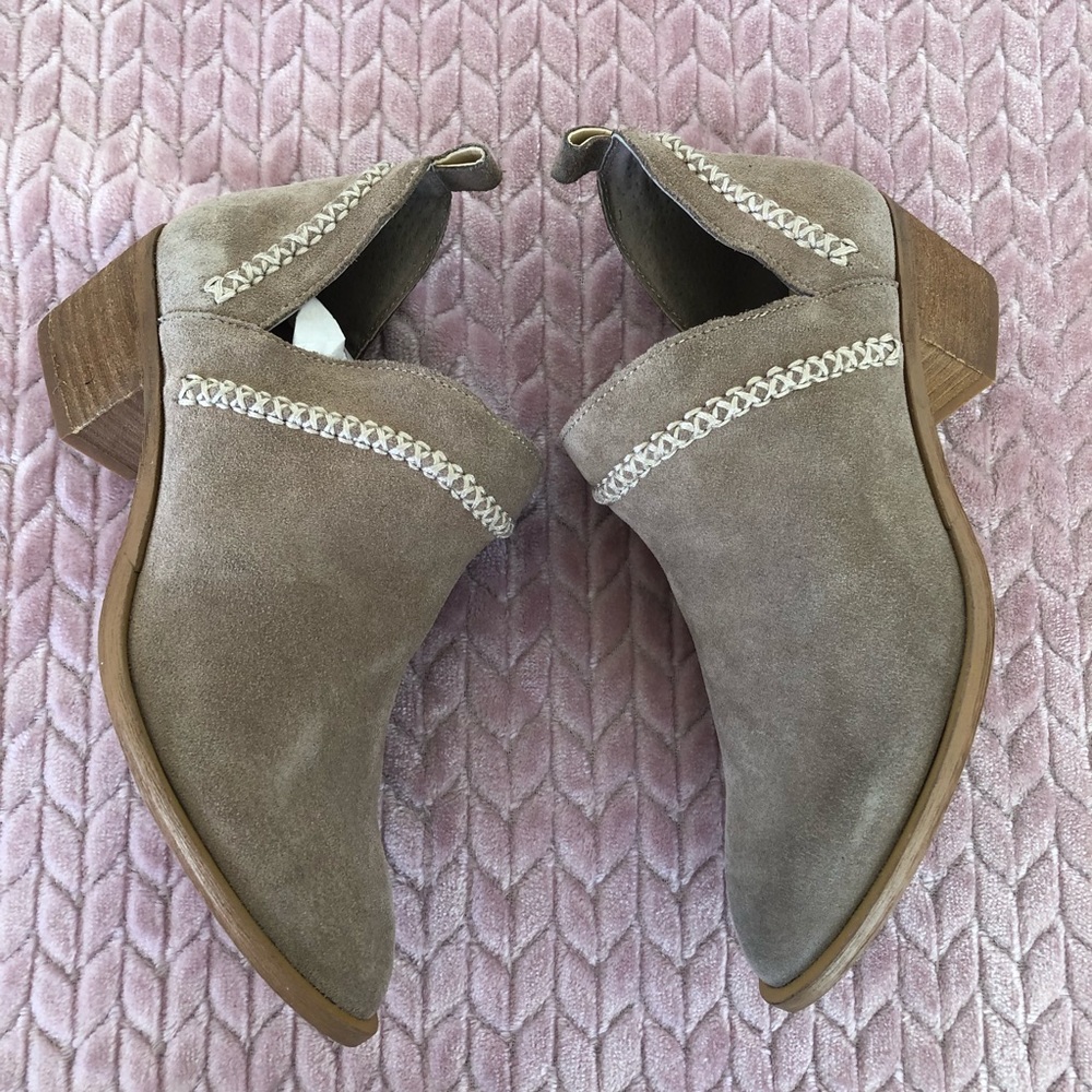 Sole Society Boho Western Ankle Booties Suede Leather 6.5